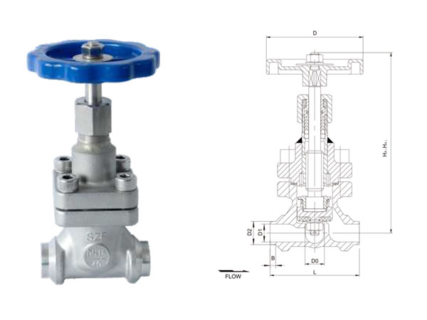 DJF-GA系列低溫短軸截止閥