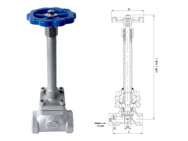 DJF-D系列低溫長軸截止閥 DJF-D系列低溫長軸截止閥